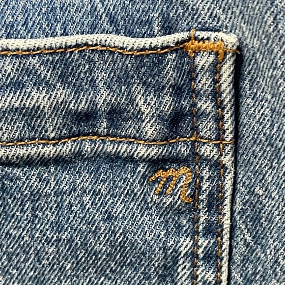 Madewell Taller Emmett Wide-Leg Full Length Jean Patch Pocket Lakecourt Wash 32T - Picture 11 of 15